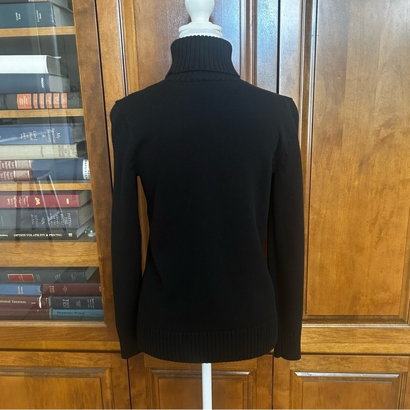 Lauren Ralph Lauren Instarsia - Knit Cotton Turtleneck Sweater. Size Small. - Picture 6 of 8